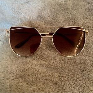 Amazon Brown Cat Eye Wire Sunglasses